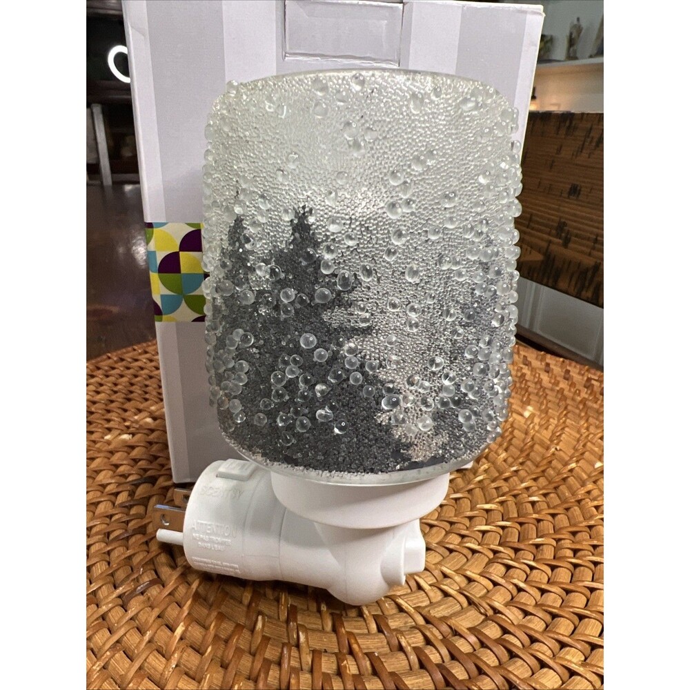 Scentsy Wildlife Mini Plug In Wax Warmer Frosted Night  Frosted Glass Retired